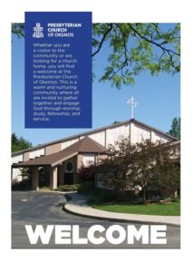 Welcome brochure image of church building